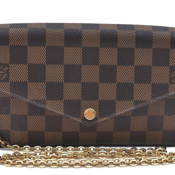 Pochette Felicie Damier Ebene Shoulder Bag - Picture 1 of 11